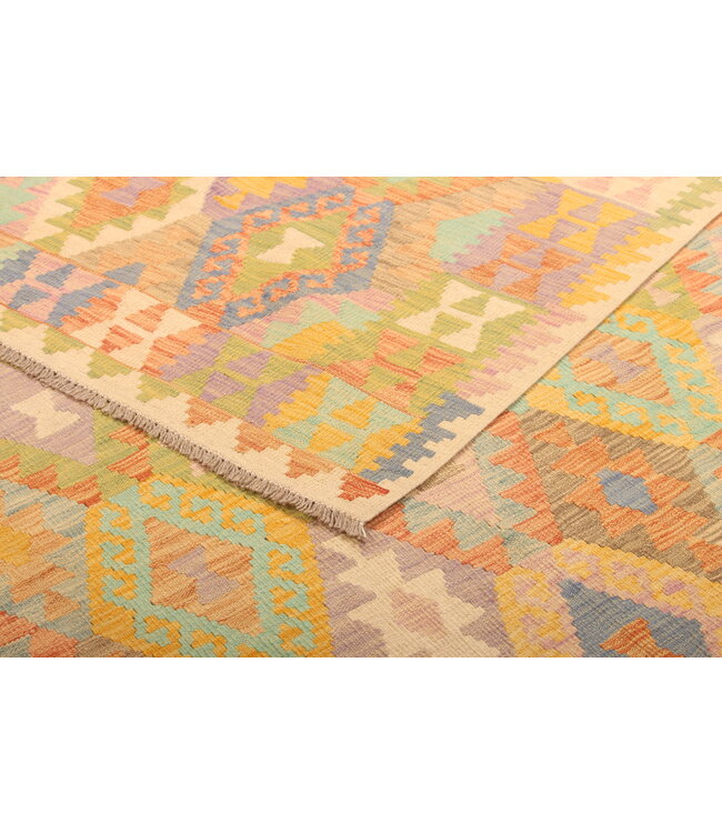 297x200cm Afghan Oriental wool carpet Handmade Kelim Rug