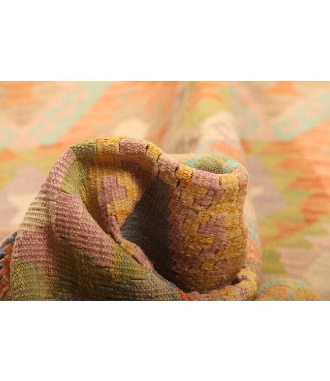 297x200cm Afghan Oriental wool carpet Handmade Kelim Rug