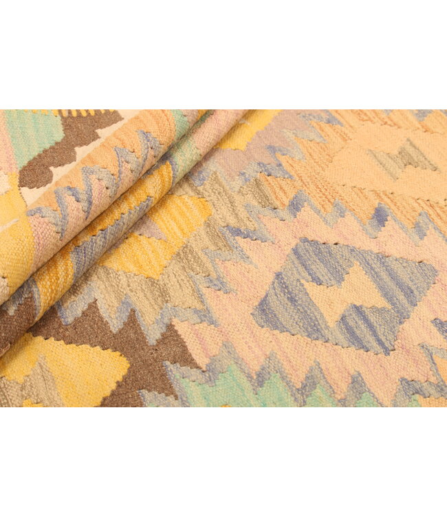 307x197cm Handwoven Traditional Kelim Area Rug Wool Carpet