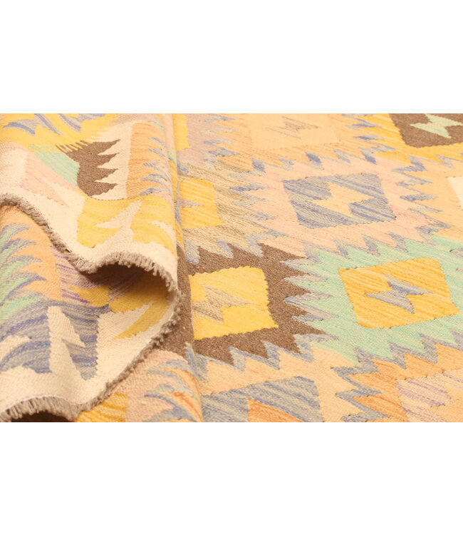 307x197cm Handwoven Traditional Kelim Area Rug Wool Carpet