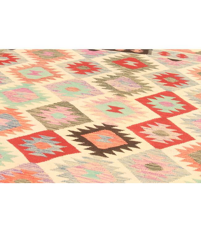 298x192cm Afghan Oriental wool carpet Handmade Kelim Rug