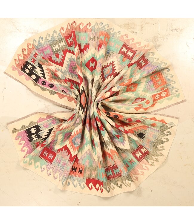 298x192cm Afghanischer orientalischer Wollteppich handgefertigter Kelim-Teppich