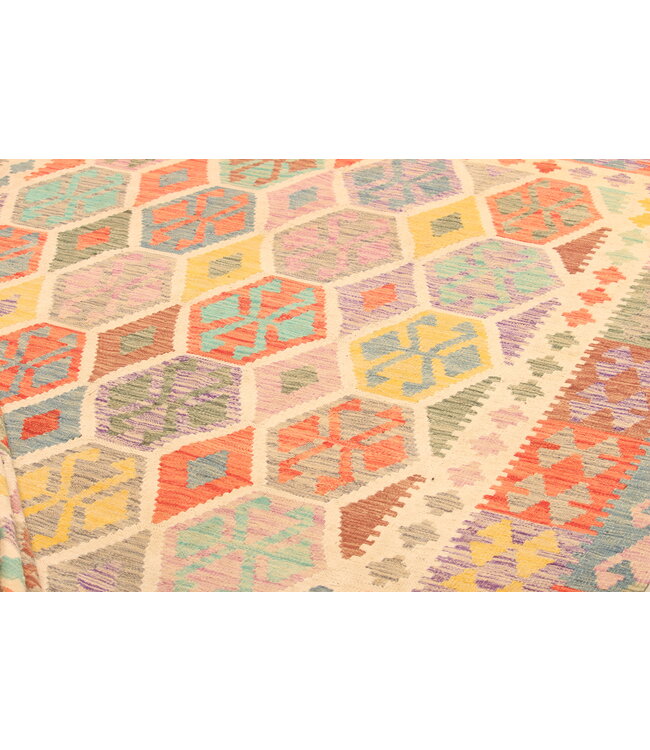 297x202cm Afghan Oriental wool carpet Handmade Kelim Rug