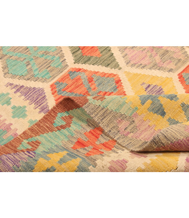 297x202cm Afghaans oosters wollen tapijt handgemaakt Kelim-kleed