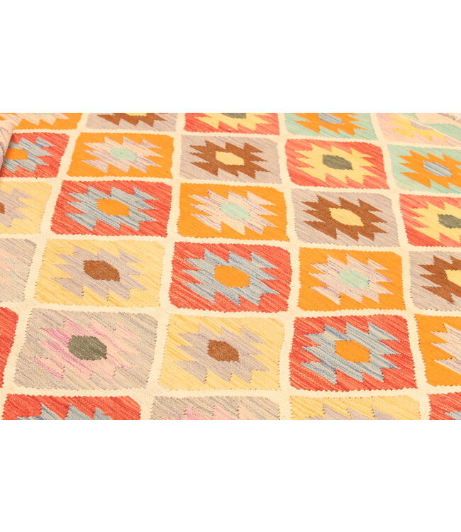 302x202cm Afghan Oriental wool carpet Handmade Kelim Rug