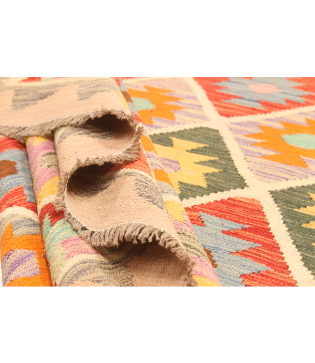 302x202cm Afghan Oriental wool carpet Handmade Kelim Rug