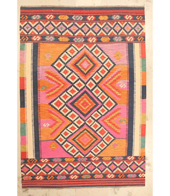 295x204cm Afghan Oriental wool carpet Handmade Kelim Rug