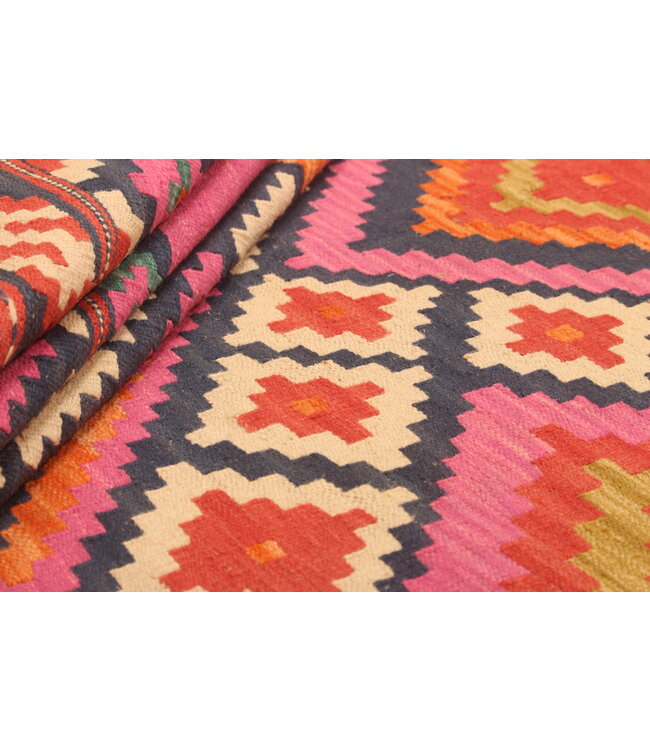 295x204cm  Afghanischer orientalischer Wollteppich handgefertigter Kelim-Teppich