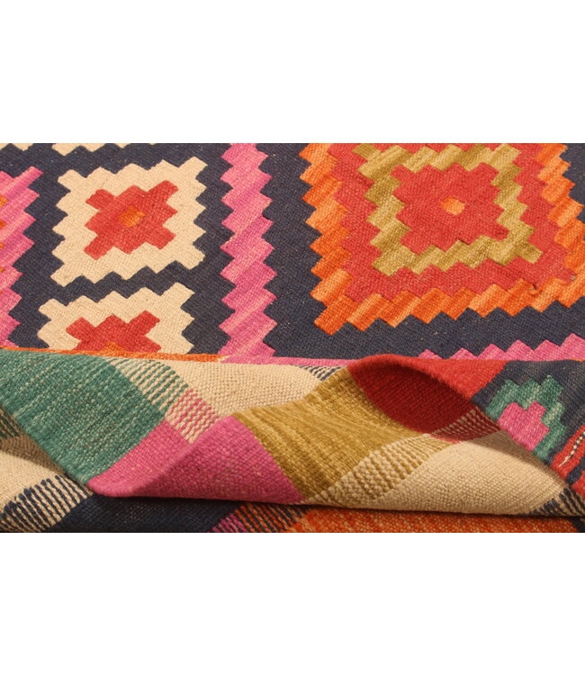 295x204cm  Afghanischer orientalischer Wollteppich handgefertigter Kelim-Teppich