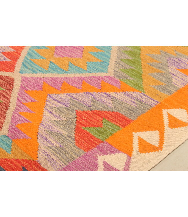 304x206cm Handgewebter Traditioneller Kelim Teppich Woll