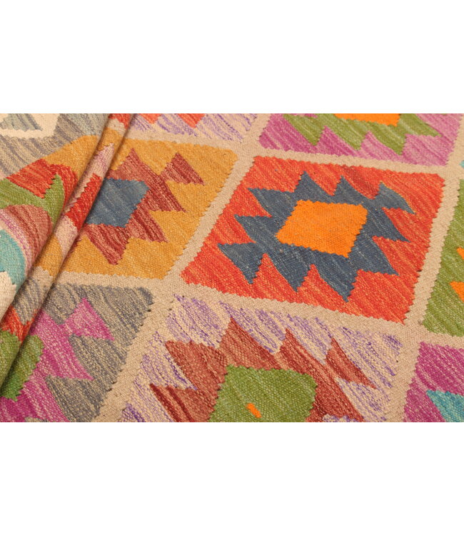 304x206cm  Handwoven Traditional Kelim Area Rug Wool Carpet