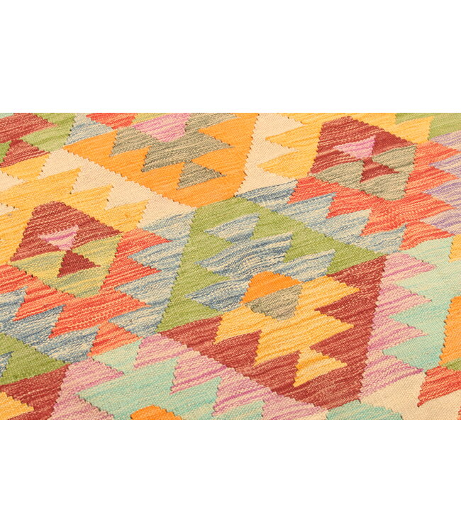 309x190cm Handwoven Traditional Kelim Area Rug Wool Carpet