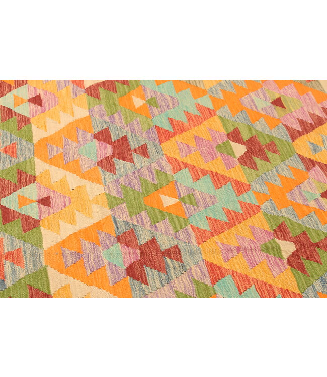 309x190cm Handgewebter Traditioneller Kelim Teppich Woll