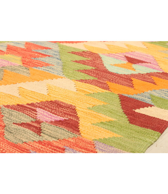 309x190cm Handwoven Traditional Kelim Area Rug Wool Carpet