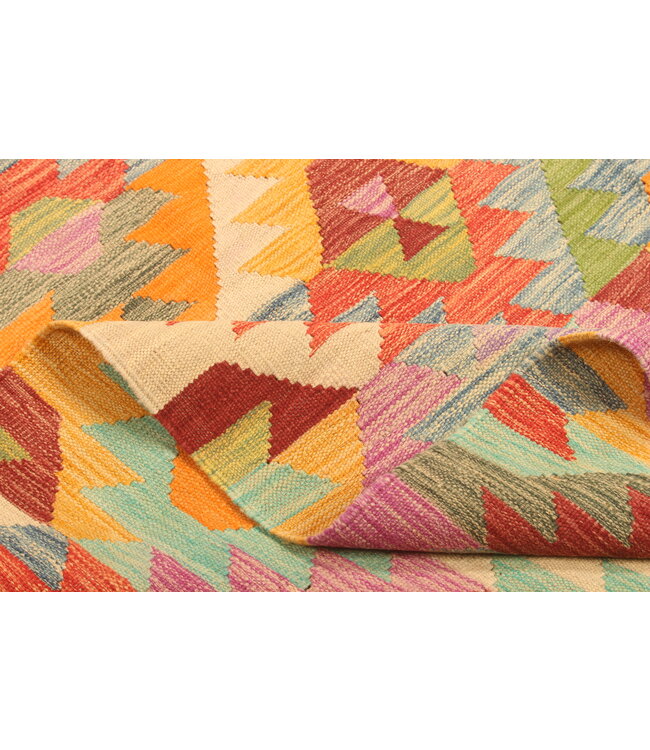 309x190cm Handwoven Traditional Kelim Area Rug Wool Carpet