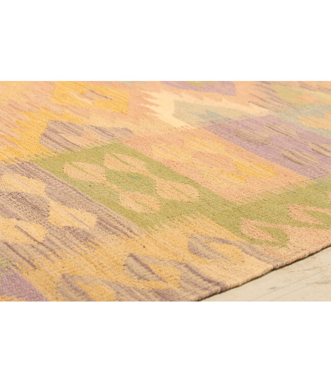 292x200 cm Handwoven Traditional Kelim Area Rug Wool Carpet