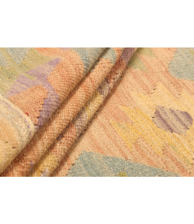 292x200 cm Handgeweven Traditionele Kelim Vloerkleed Wol Tapijt