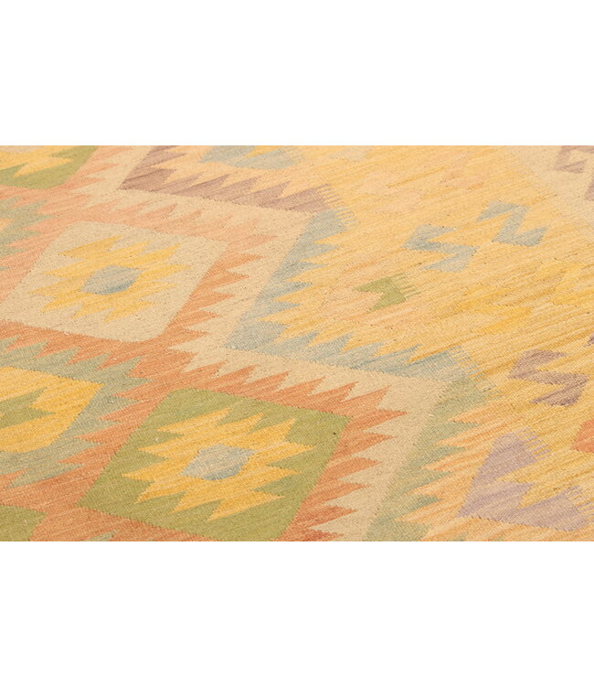 296x198cm Handwoven Traditional Kelim Area Rug Wool Carpet