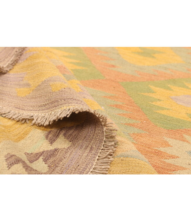 296x198cm Handwoven Traditional Kelim Area Rug Wool Carpet