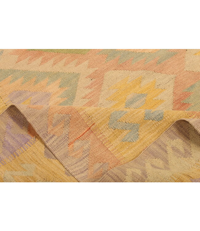 296x198cm Handwoven Traditional Kelim Area Rug Wool Carpet