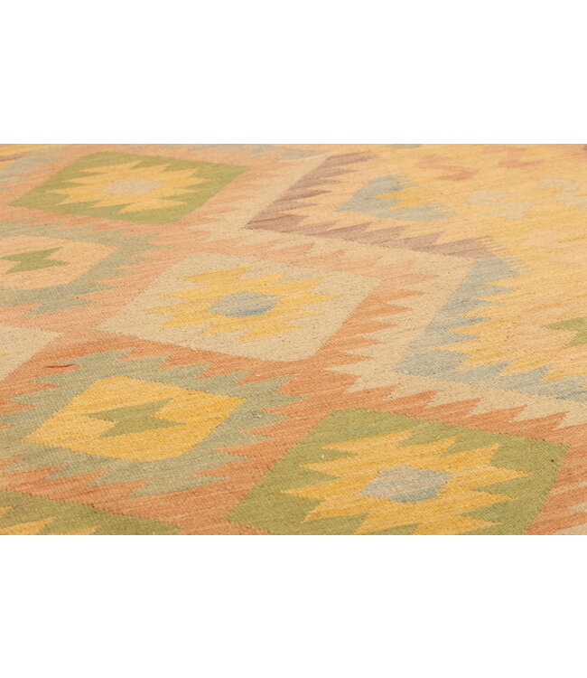 296x198cm Handwoven Traditional Kelim Area Rug Wool Carpet