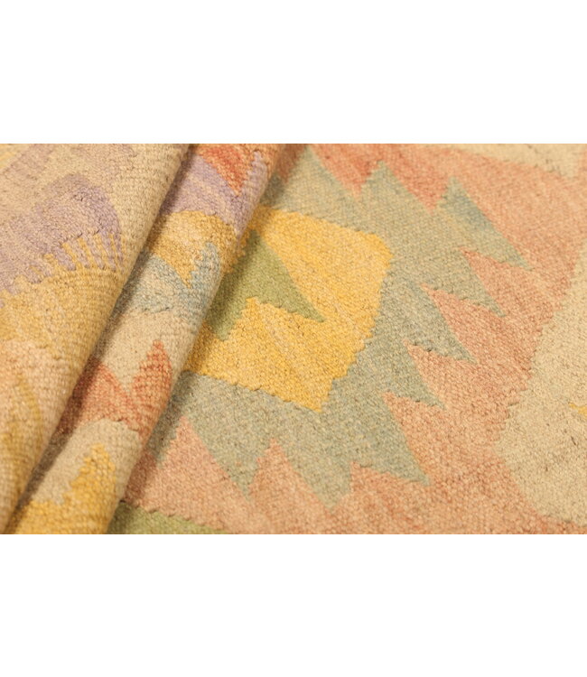 296x198cm Handgewebter Traditioneller Kelim Teppich Woll