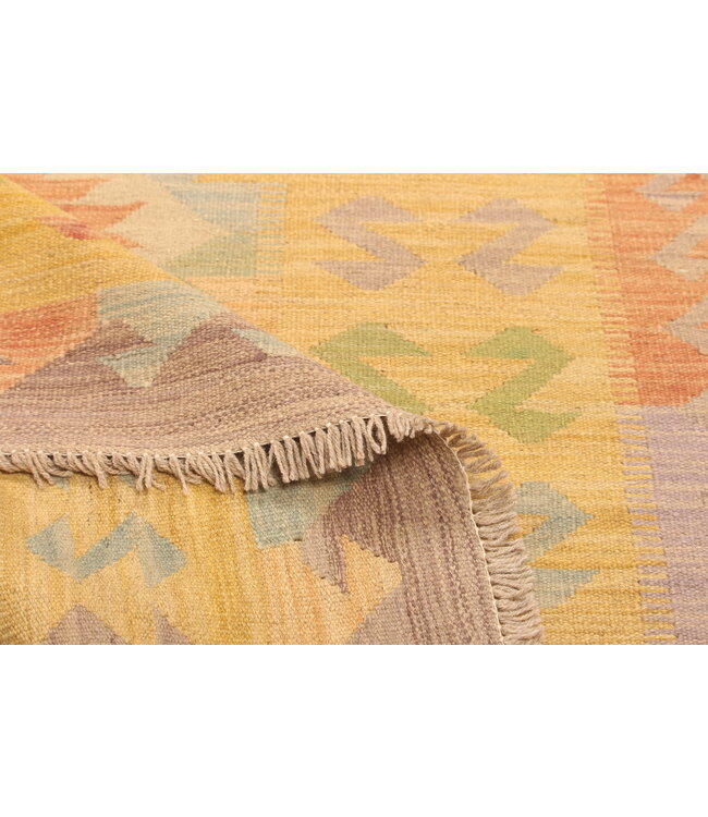 296x198cm Handwoven Traditional Kelim Area Rug Wool Carpet