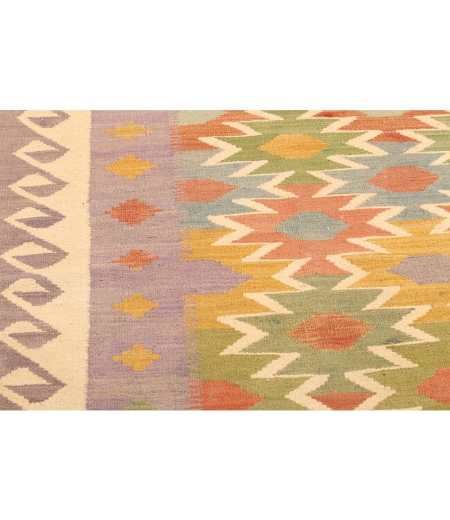 301x197cm Handwoven Traditional Kelim Area Rug Wool Carpet