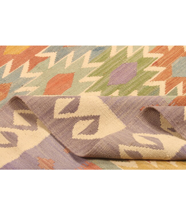 301x197cm Handwoven Traditional Kelim Area Rug Wool Carpet