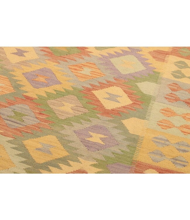 294x200cm Handwoven Traditional Kelim Area Rug Wool Carpet