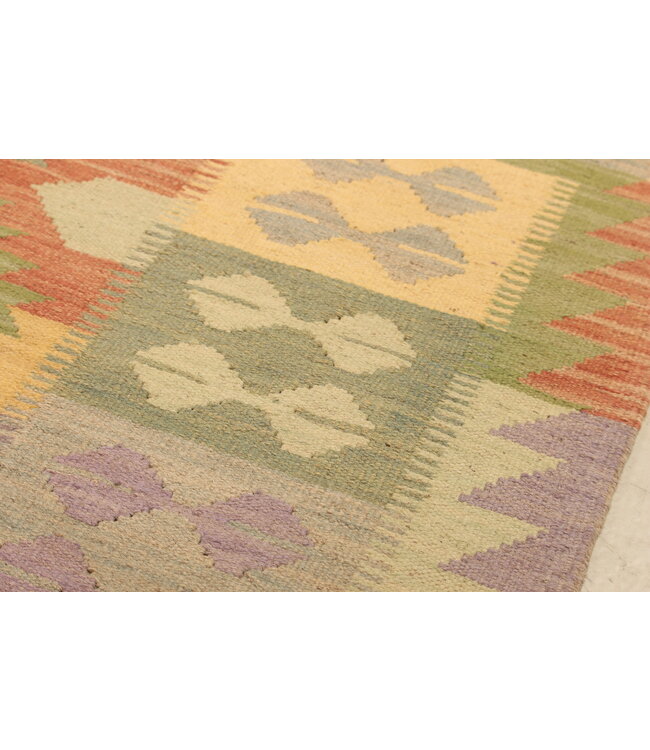 294x200cm Handgeweven Traditionele Kelim Vloerkleed Wol Tapijt