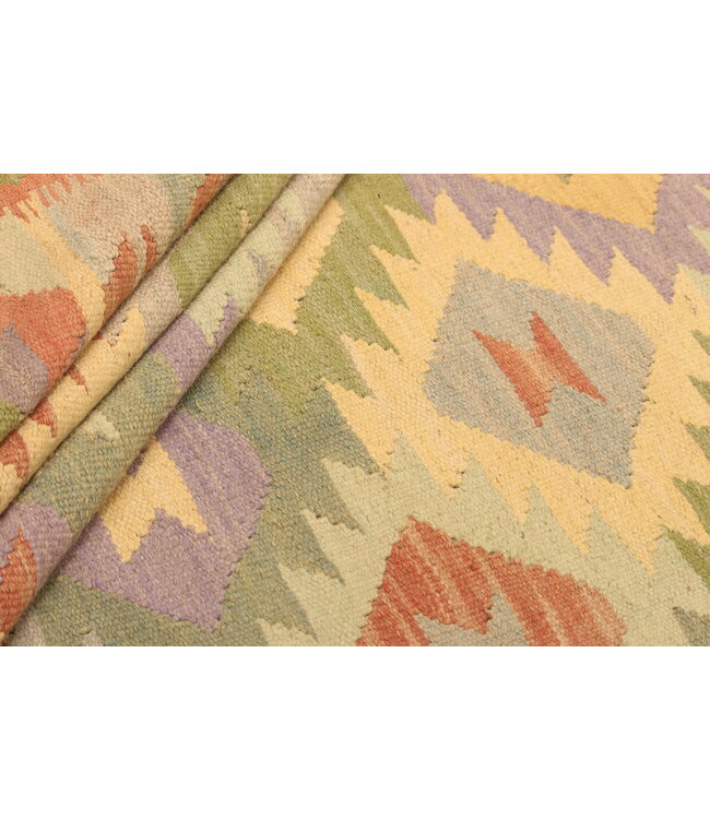 294x200cm Handgeweven Traditionele Kelim Vloerkleed Wol Tapijt