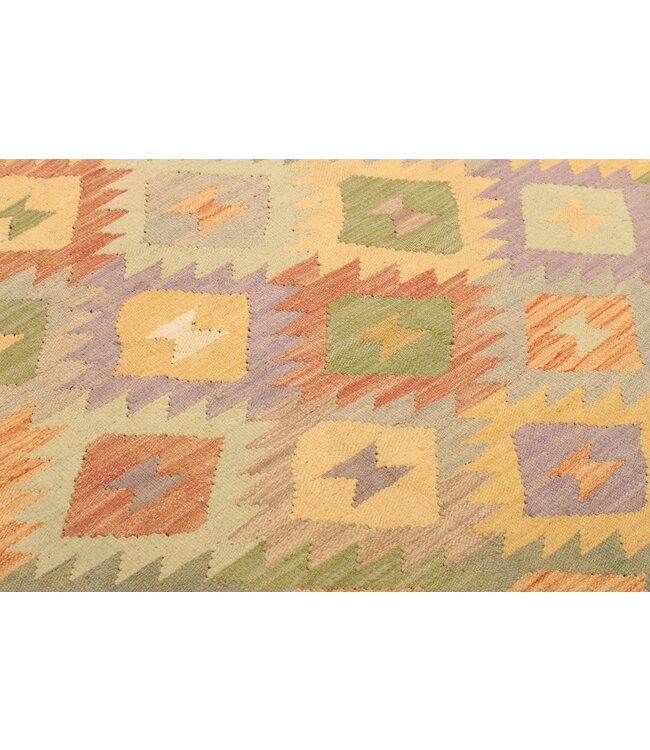 294x200cm Handgewebter Traditioneller Kelim Teppich Woll