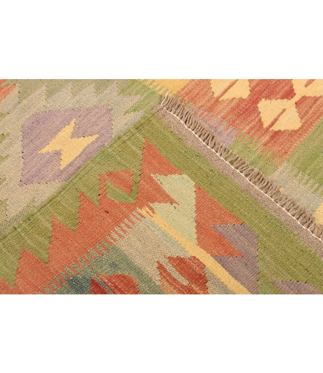 294x200cm Handgewebter Traditioneller Kelim Teppich Woll