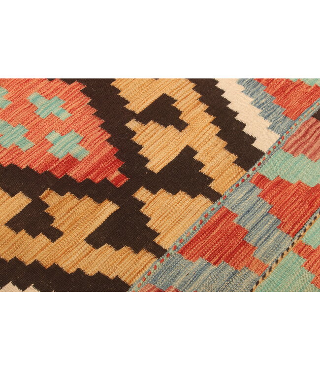 305x204cm Handwoven Traditional Kelim Area Rug Wool Carpet