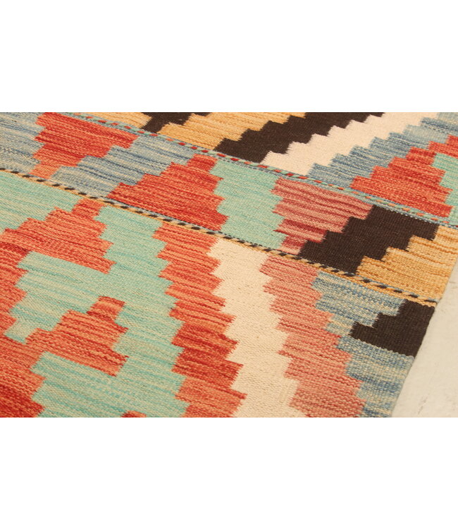 305x204cm Handwoven Traditional Kelim Area Rug Wool Carpet