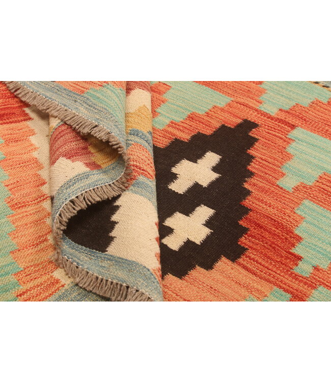 305x204cm Handwoven Traditional Kelim Area Rug Wool Carpet