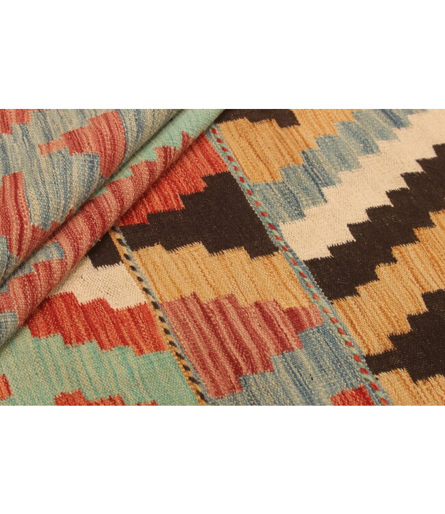 305x204cm Handwoven Traditional Kelim Area Rug Wool Carpet