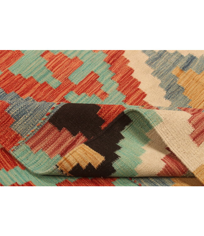 305x204cm Handwoven Traditional Kelim Area Rug Wool Carpet