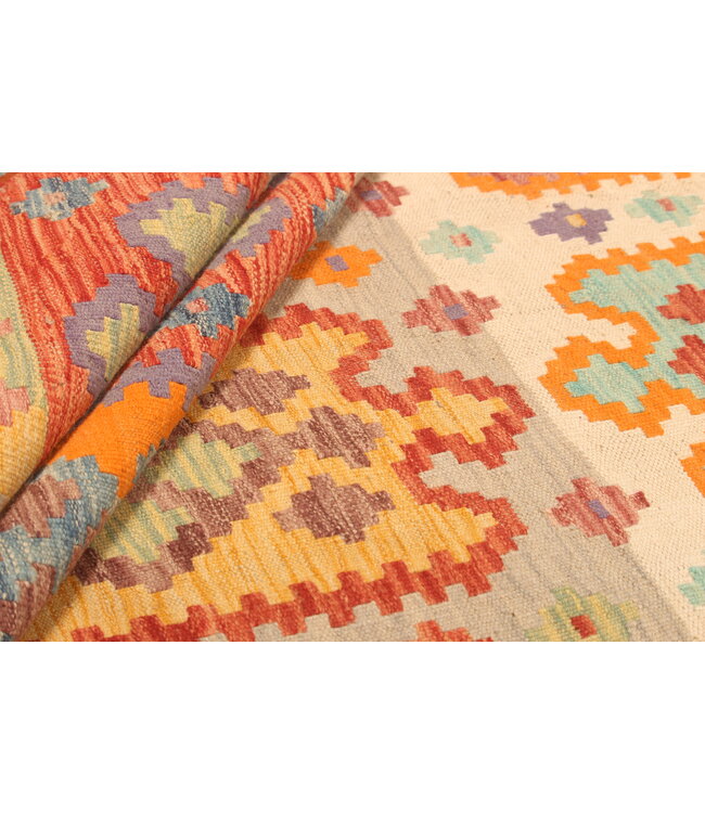 300x201cm Handwoven Traditional Kelim Area Rug Wool Carpet