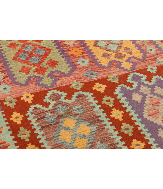 300x201cm Handgewebter Traditioneller Kelim Teppich Woll