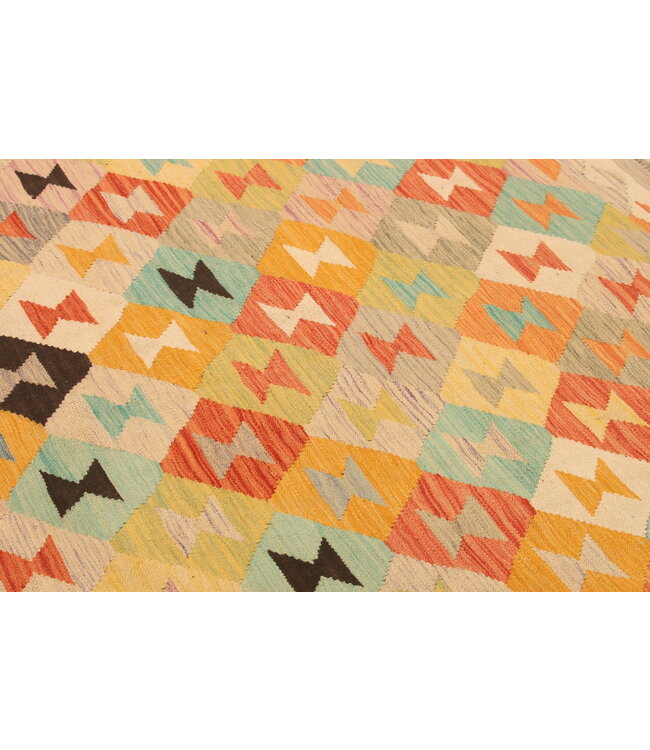 296x200cm Handwoven Traditional Kelim Area Rug Wool Carpet