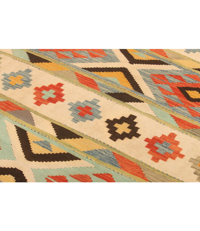 296x197cm Handwoven Traditional Kelim Area Rug Wool Carpet