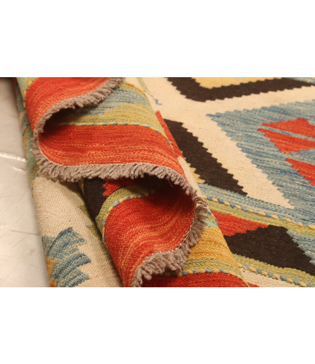 296x197cm Handwoven Traditional Kelim Area Rug Wool Carpet