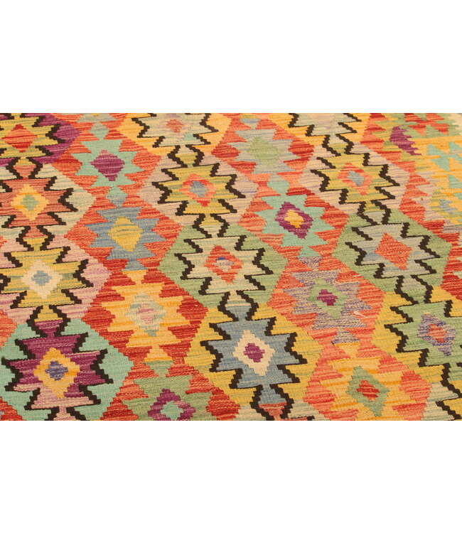 293x208cm Handwoven Traditional Kelim Area Rug Wool Carpet
