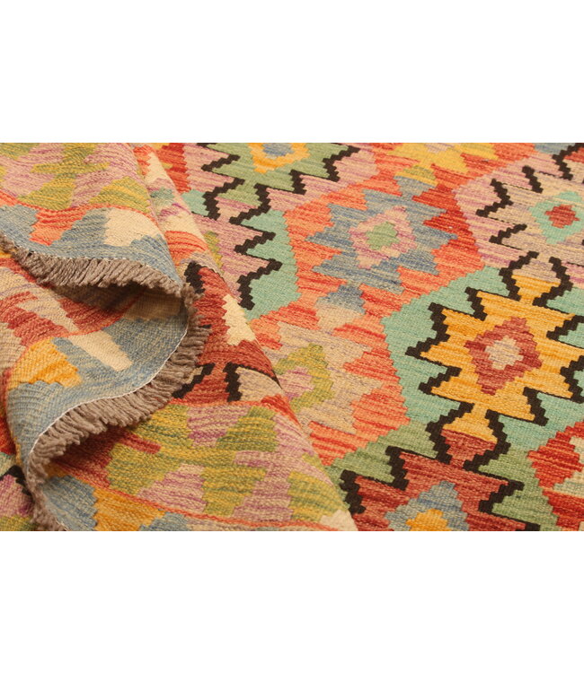 293x208cm Handwoven Traditional Kelim Area Rug Wool Carpet