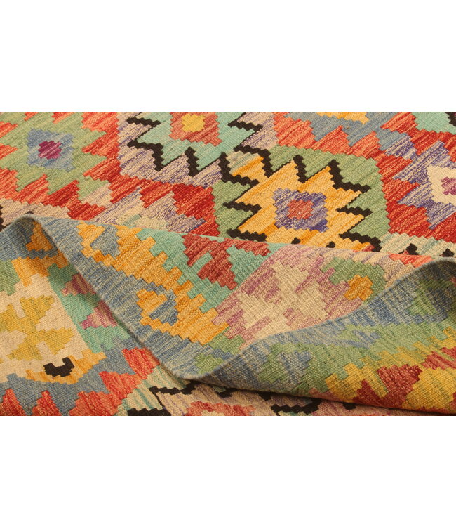 293x208cm Handwoven Traditional Kelim Area Rug Wool Carpet