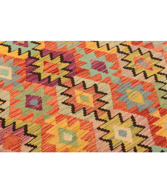 293x208cm Handwoven Traditional Kelim Area Rug Wool Carpet