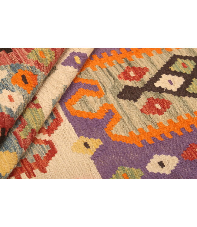 295x200cm Handgewebter Traditioneller Kelim Teppich Woll