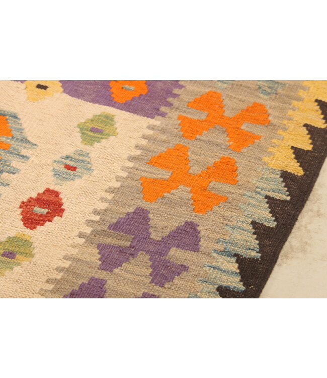 295x200cm Handgewebter Traditioneller Kelim Teppich Woll